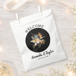 Tropical Floral Wedding Welcome Favor Bag