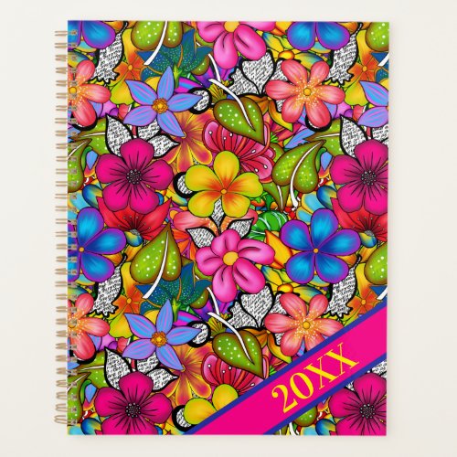 Tropical Floral Yearly Date Planner