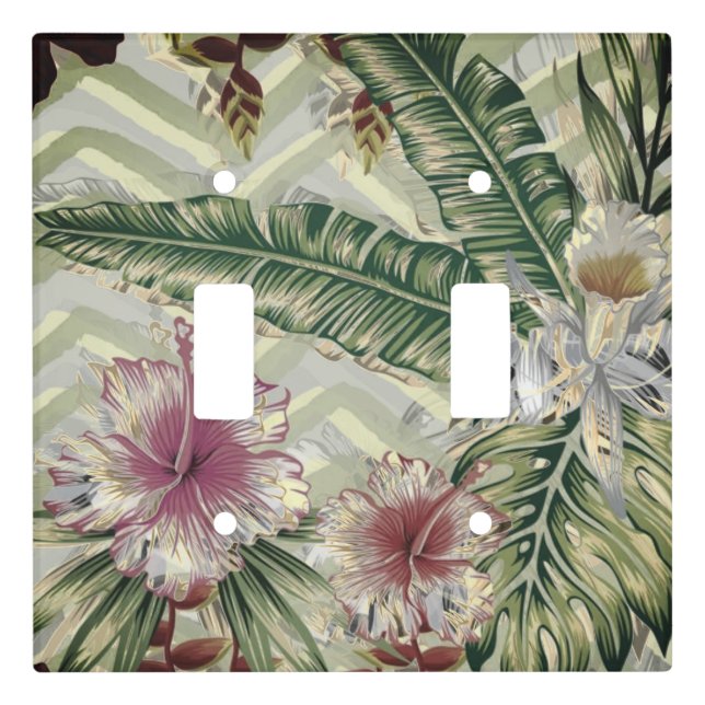 Tropical Florals Light Switch Cover (Front)