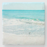 Tropical Florida Beach Sand Ocean Waves Sandpiper Stone Coaster at Zazzle