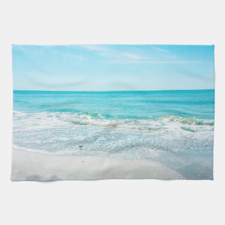 Tropical Florida Beach Sand Ocean Waves Sandpiper Towel