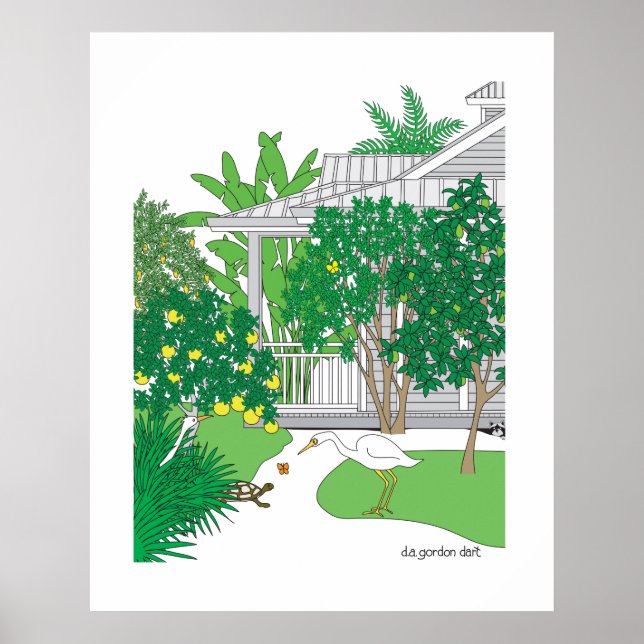 Tropical Florida House Poster (Front)