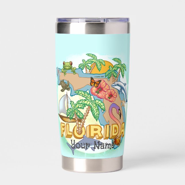 Tropical Florida Insulated Tumbler (Front)