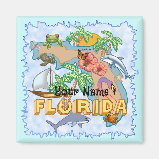 Tropical Florida Magnet (Front)