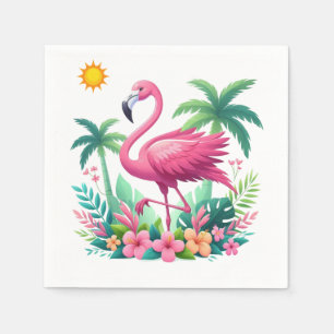 Tropical/Florida pink flamingo Napkins