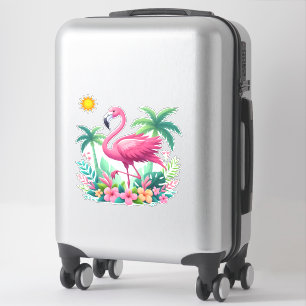 Tropical/Florida pink flamingo Sticker