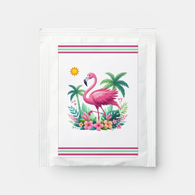 Tropical/Florida pink flamingo Tea Bag Drink Mix (Front)