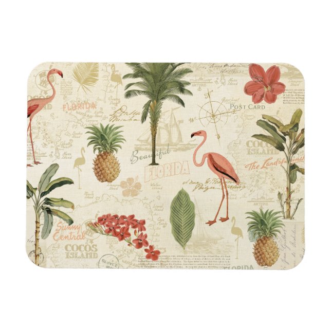 Tropical Floridian Pattern Magnet (Horizontal)