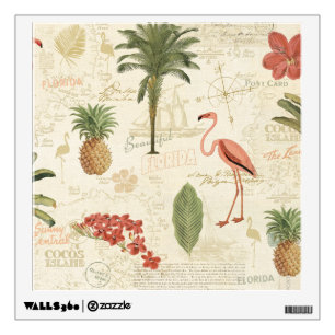 Tropical Floridian Pattern Wall Decal