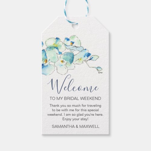 Tropical Flower Bridal Weekend Welcome Gift Tags