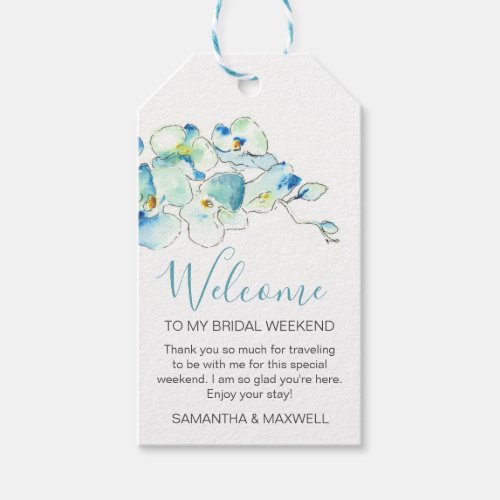 Tropical Flower Bridal Weekend Welcome Gift Tags