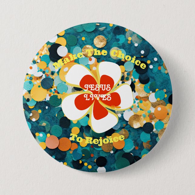 Tropical Flower Button (Front)