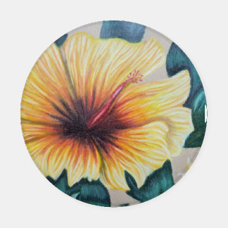 Tropical flower coaster set
