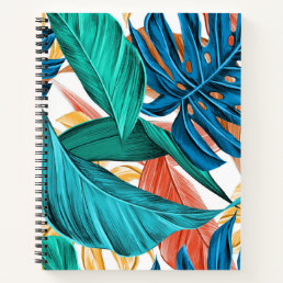 tropical flower colorful notebook