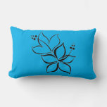Tropical Flower Design Turquoise Bed Pillow at Zazzle