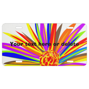 Tropical Flower Front License Plate