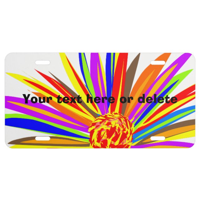 Tropical Flower Front License Plate (Front)