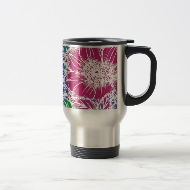 Tropical Flower Garden Travel Mug (Right)