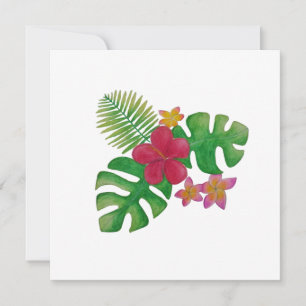 Tropical flower invitation