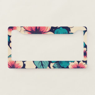 Tropical Flower License Plate Frame