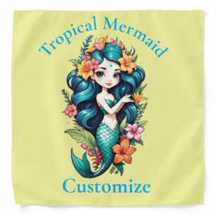 Tropical Flower Mermaid Thunder_Cove Bandana