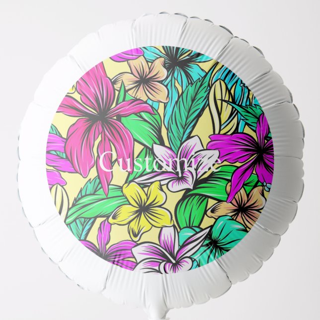 Tropical Flower Mix Thunder_Cove Balloon (Front)