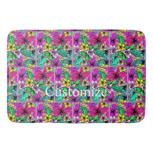 Tropical Flower Mix Thunder_Cove Bath Mat