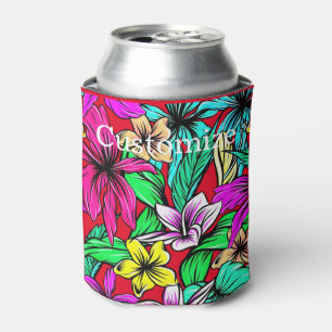 Tropical Flower Mix Thunder_Cove Can Cooler