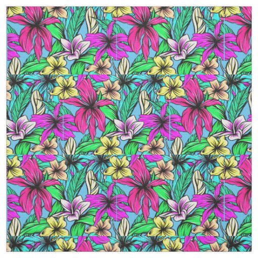 Tropical Flower Mix Thunder_Cove Fabric