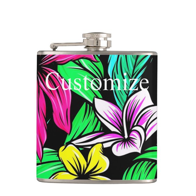 Tropical Flower Mix Thunder_Cove Flask (Front)