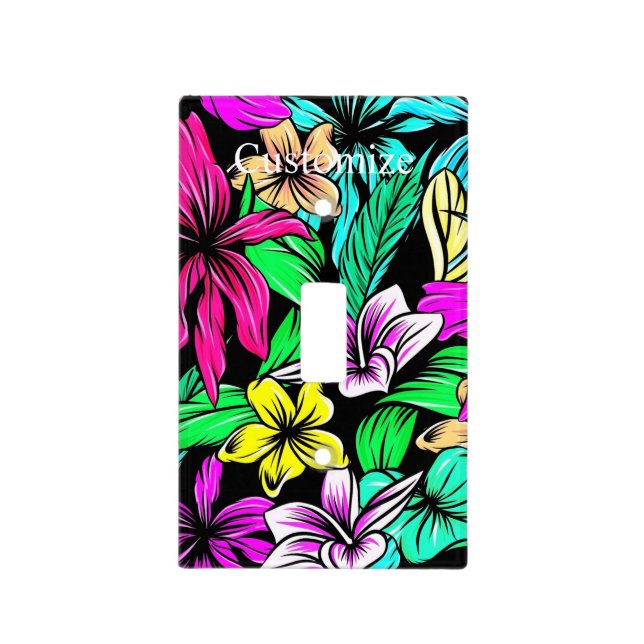 Tropical Flower Mix Thunder_Cove Light Switch Cover (Front)