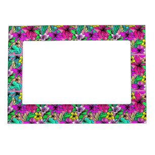 Tropical Flower Mix Thunder_Cove Magnetic Frame