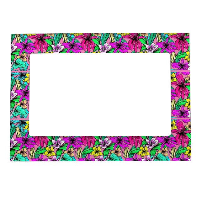 Tropical Flower Mix Thunder_Cove Magnetic Frame (Front)