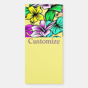 Tropical Flower Mix Thunder_Cove Magnetic Notepad