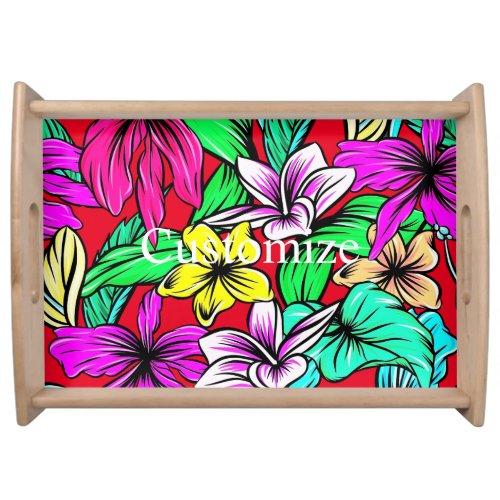 Tropical Flower Mix Thunder_Cove  Serving Tray