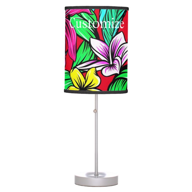 Tropical Flower Mix Thunder_Cove Table Lamp (Front)