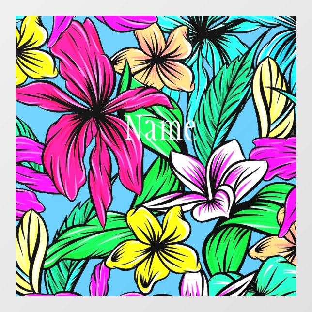 Tropical Flower Mix Thunder_Cove Wall Decal (Front)