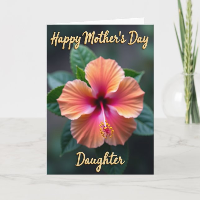 Tropical Flower Mothers Day Card (Front)