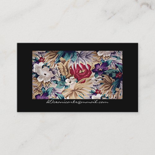 Tropical Flower Pattern in Soft Colors Business Card