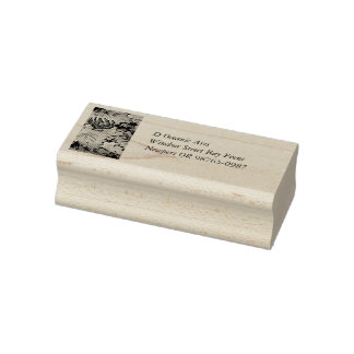 Tropical Flower Pattern in Soft Colors Rubber Stamp