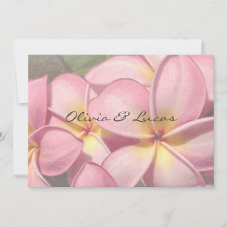 Tropical Flower Plumeria Wedding Invitation