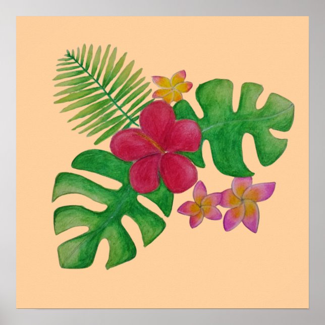 Tropical flower poster (Front)
