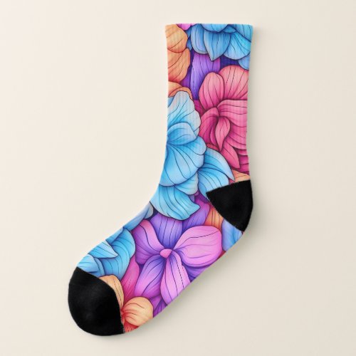Tropical Flower print Socks