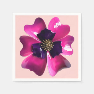 Tropical Flower - Purple Pink Exotic Orchid Pin Napkins