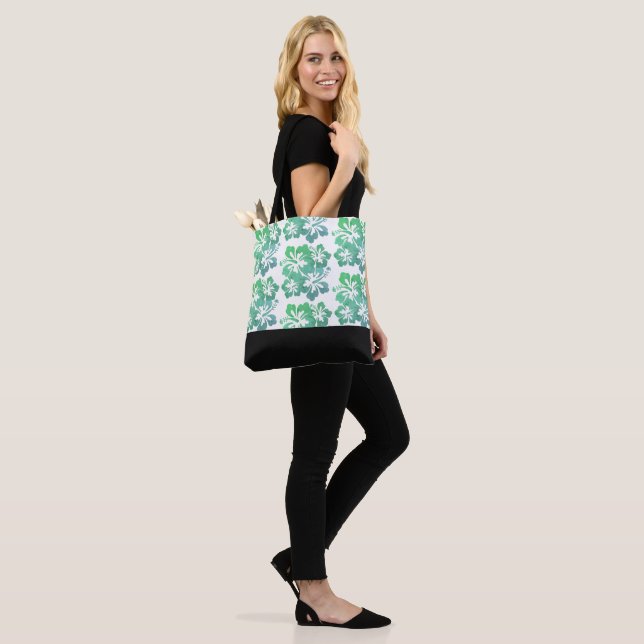 Tropical Flower Tote Bag (On Model)