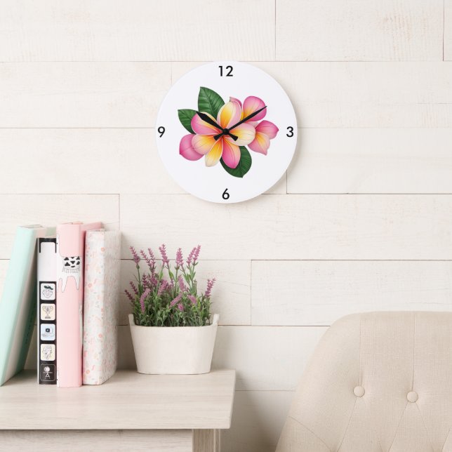 Tropical Flower Wall Clock (Reading Room)