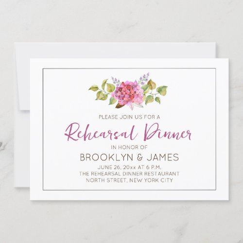 Tropical Flower Wedding Rehearsal Invitations