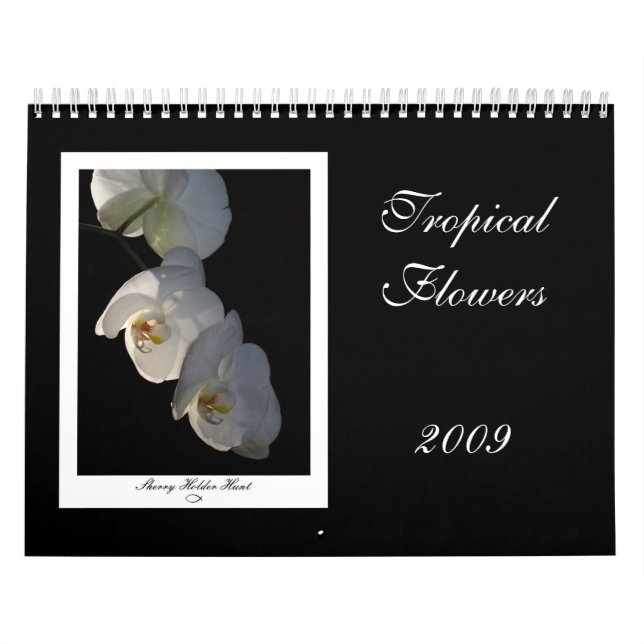 Tropical Flowers 2009 Calendar (Cover)