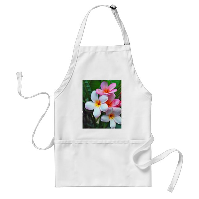 Tropical flowers adult apron (Front)