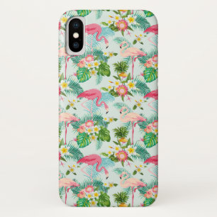 Tropical Flowers And Birds Add Your Initial iPhone X Case